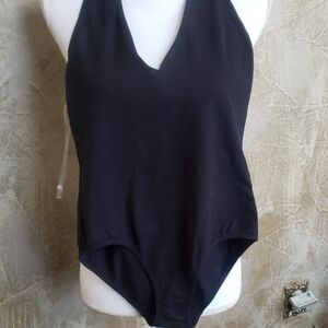 Black Halter One-Piece Swimsuit